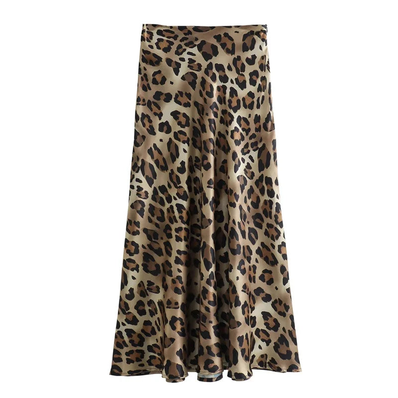 Falda - Elegancia Vintage con Estampado Animal Print