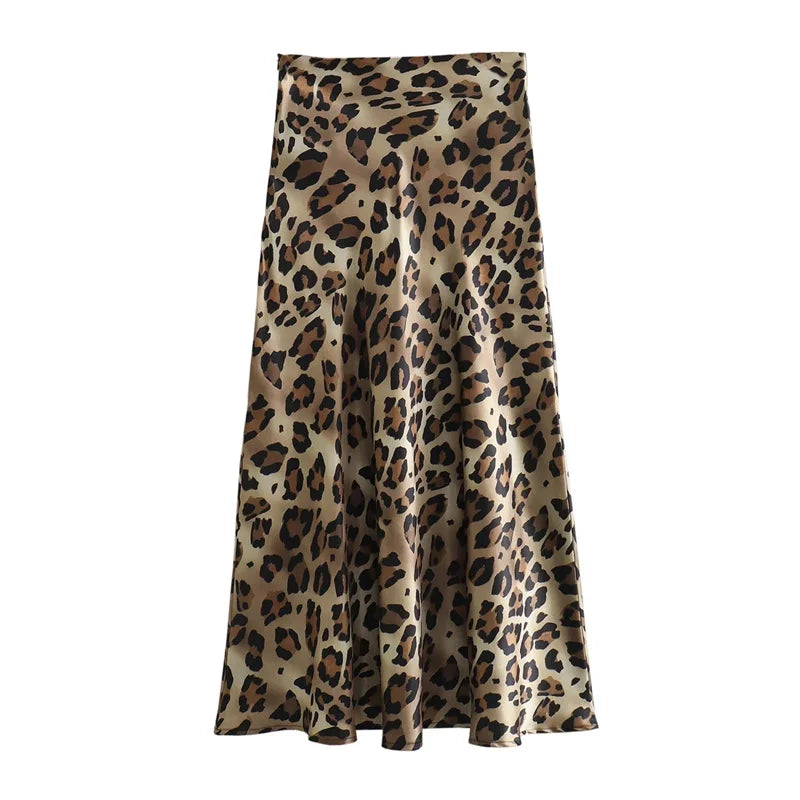 Falda - Elegancia Vintage con Estampado Animal Print